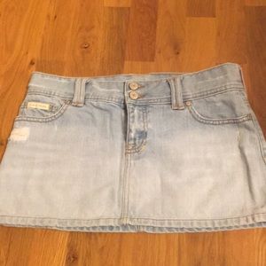 Abercrombie distressed denim jean skirt Size 16